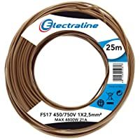 Electraline 13152 Cable unipolar FS17- sección 1 x 2.5 mm²- Marrón- 25 m